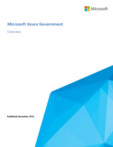 Microsoft Azure Government Overview