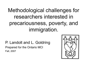 Methodological challenges for researchers interested in