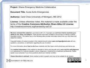 Acute Aortic Emergencies - Open.Michigan