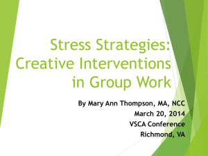 Stress Strategies: Creative Interventions in Group