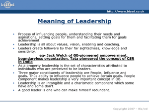 Leadership - PowerPoint Presentation - Full version