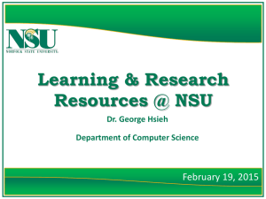 Learning & Research Resources @ NSU (ppt)