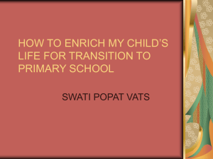 How to enrich my child's transition to primary school