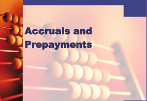 Accruals and pre-payments