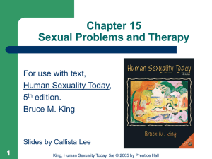 Chapter 15 Sexual Problems and Therapy