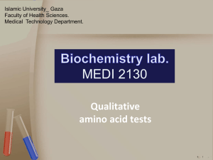 lab1. Qualitative amino acids and proteins