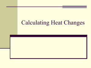 Calculating Heat Changes