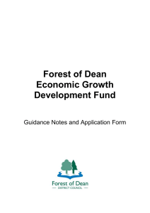 Forest of Dean Economic Growth Development Fund Guidance