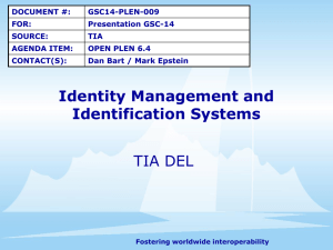 Identity Management and Identification Systems