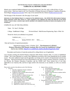 Sabbatical Report Form