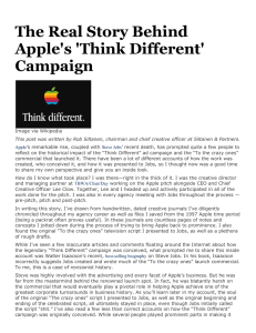 The Real Story Behind Apple's 'Think Different' Campaign