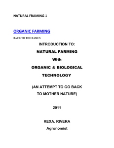 Use of Organic Fertilizer