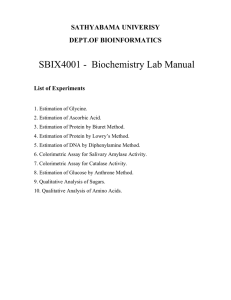 SBIX4001 - Biochemistry Lab Manual