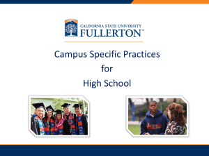 Campus Specific Practices - The California State University