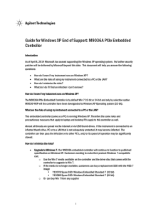 Guide for Windows XP End of Support: M9036A PXIe Embedded