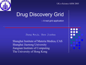 Drug Discovery Grid -- A real grid application - National e