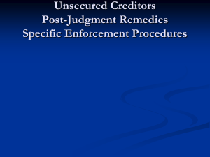 Part 5.III & IV - Unsecured Creditors Post