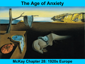 The Age of Anxiety McKay Chapter 28: 1920s Europe