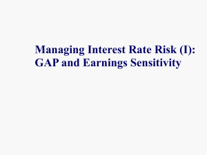 Managing Interest Rate Risk: GAP and Earnings Sensitivity
