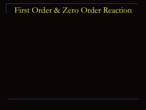 First Order & Zero Order Reaction