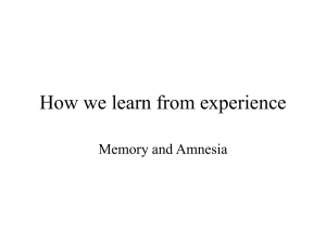Memory - Psychology