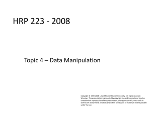 HRP 223 - 2008 - Stanford University