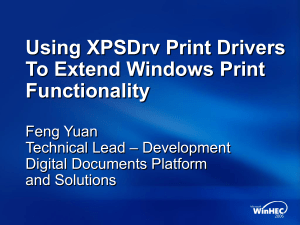 Using XPSDrv Print Drivers To Extend Windows Print Functionality