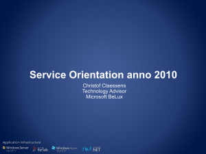 Service Orientation anno 2010 - Center
