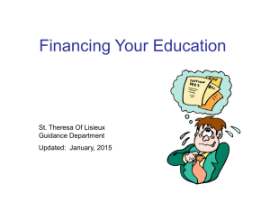 Financing Your Education - St. Theresa of Lisieux Catholic High