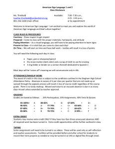 American Sign Language 1 and 2