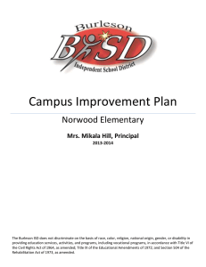Campus Improvement Plan - Burleson Independent School District