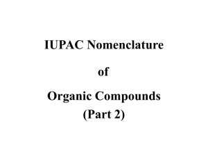 IUPAC Nomenclature