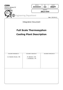 Cooling Plant Description - Indico