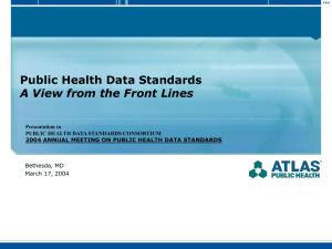 Atlas Development Corporation - Public Health Data Standards