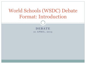 Debate - Worlds Intro