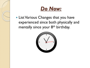 Ch 16. Lesson 1-Changes During Adolescence