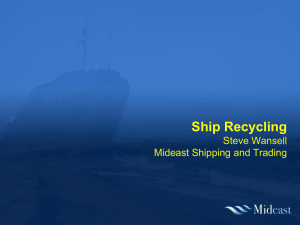 Presentation by Mideast in the 6th Annual Ship Recycling