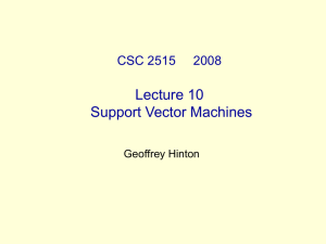 lecture 10: Support Vector Machines