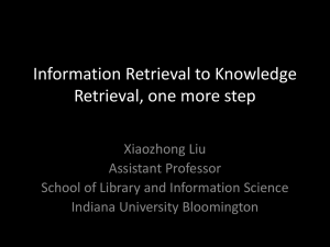 S534 - Information Retrieval: Theory and Practice