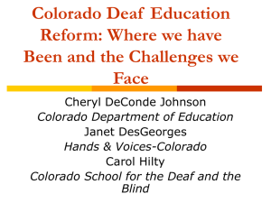 A Bleuprint for Closing the Gap - National Deaf Education Project