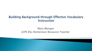 Building Background through Effective Vocabulary Instruction