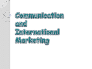 Communication and International Marketing
