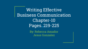 Writing Effective Business Communication