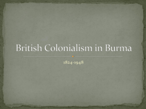 British Colonialism in Burma