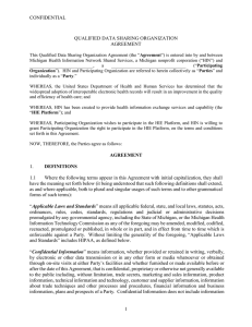 MiHIN Qualified Organization (QDSOA) Agreement Template 06-30-15