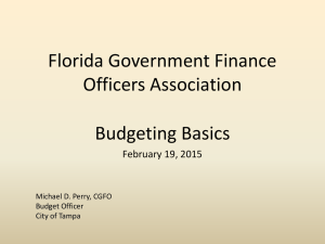 Budgeting Basics - Florida Government Finance Officers Association