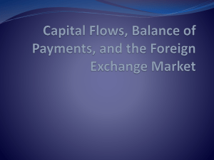 Capital Flows, Balance of Payments, and the Foreign Exchange