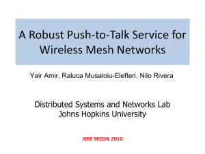 A Robust Push-to-Talk Service for Wireless Mesh Networks