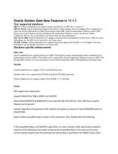 Oracle Golden Gate New Features in 11g