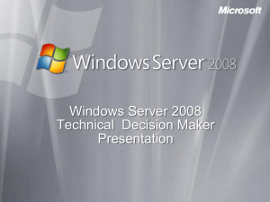 Windows Server 2008 - Center